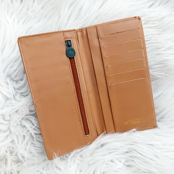 HUNTING WORLD | Olive Hunter Green Wallet Large Long Bifold Tan Continental - Picture 3 of 6